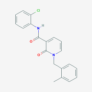 molecular formula C20H17ClN2O2 B2416109 N-(2-chlorophenyl)-1-(2-methylbenzyl)-2-oxo-1,2-dihydropyridine-3-carboxamide CAS No. 946302-21-2