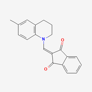 molecular formula C20H17NO2 B2416112 2-((6-甲基-1,2,3,4-四氢喹啉基)亚甲基)茚满-1,3-二酮 CAS No. 1022580-78-4