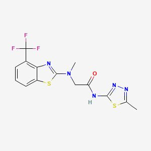 2-(methyl(4-(trifluoromethyl)benzo[d]thiazol-2-yl)amino)-N-(5-methyl-1,3,4-thiadiazol-2-yl)acetamide