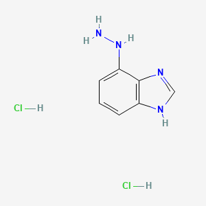 molecular formula C7H10Cl2N4 B2416118 7-hydrazinyl-1H-1,3-benzodiazole dihydrochloride CAS No. 1955498-07-3