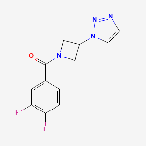 (3-(1H-1,2,3-triazol-1-yl)azetidin-1-yl)(3,4-difluorophenyl)methanone