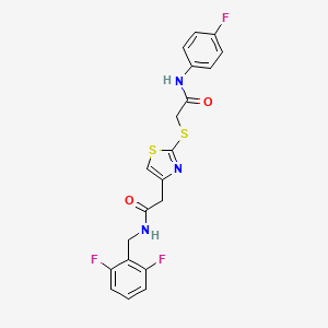 N-(2,6-difluorobenzyl)-2-(2-((2-((4-fluorophenyl)amino)-2-oxoethyl)thio)thiazol-4-yl)acetamide