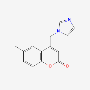 molecular formula C14H12N2O2 B2416153 4-(Imidazol-1-ylmethyl)-6-methylchromen-2-one CAS No. 859667-34-8