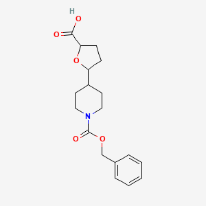 5-(1-Phenylmethoxycarbonylpiperidin-4-yl)oxolane-2-carboxylic acid