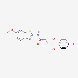 3-((4-fluorophenyl)sulfonyl)-N-(6-methoxybenzo[d]thiazol-2-yl)propanamide