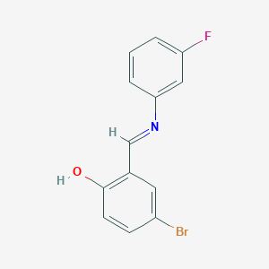 molecular formula C13H9BrFNO B2416168 4-bromo-2-{(E)-[(3-fluorophenyl)imino]methyl}phenol CAS No. 329935-95-7
