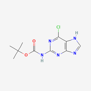 molecular formula C10H12ClN5O2 B2416184 tert-butyl N-(6-chloro-9H-purin-2-yl)carbamate CAS No. 309947-89-5