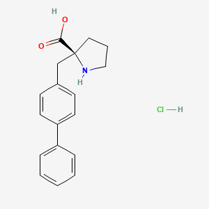 molecular formula C18H20ClNO2 B2416192 (S)-α-(4-联苯甲基)-脯氨酸-HCl CAS No. 1217722-65-0