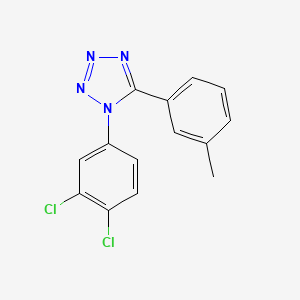 molecular formula C14H10Cl2N4 B2416204 1-(3,4-dichlorophenyl)-5-(3-methylphenyl)-1H-1,2,3,4-tetraazole CAS No. 338411-36-2