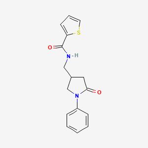 N-((5-oxo-1-phenylpyrrolidin-3-yl)methyl)thiophene-2-carboxamide