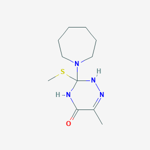 molecular formula C11H20N4OS B241621 3-(1-azepanyl)-6-methyl-3-(methylsulfanyl)-3,4-dihydro-1,2,4-triazin-5(2H)-one 