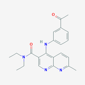 4-((3-acetylphenyl)amino)-N,N-diethyl-7-methyl-1,8-naphthyridine-3-carboxamide