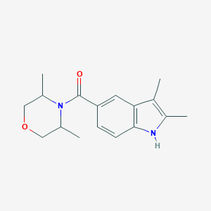 molecular formula C17H22N2O2 B241622 (2,3-dimethyl-1H-indol-5-yl)(3,5-dimethylmorpholino)methanone 