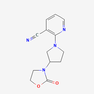 2-[3-(2-Oxo-1,3-oxazolidin-3-yl)pyrrolidin-1-yl]pyridine-3-carbonitrile
