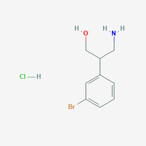 molecular formula C9H13BrClNO B2416222 Clorhidrato de 3-amino-2-(3-bromofenil)propan-1-ol CAS No. 2230807-59-5