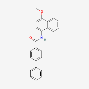 molecular formula C24H19NO2 B2416226 N-(4-methoxynaphthalen-1-yl)-[1,1'-biphenyl]-4-carboxamide CAS No. 391225-71-1