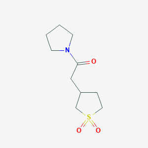 molecular formula C10H17NO3S B241623 2-(1,1-Dioxothiolan-3-yl)-1-pyrrolidin-1-ylethanone 