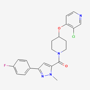 (4-((3-chloropyridin-4-yl)oxy)piperidin-1-yl)(3-(4-fluorophenyl)-1-methyl-1H-pyrazol-5-yl)methanone