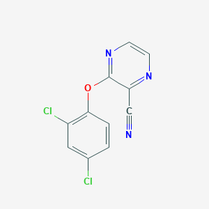 molecular formula C11H5Cl2N3O B2416237 3-(2,4-Dichlorphenoxy)pyrazin-2-carbonitril CAS No. 303146-95-4