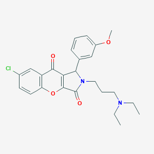 molecular formula C25H27ClN2O4 B241624 7-Chloro-2-[3-(diethylamino)propyl]-1-(3-methoxyphenyl)-1,2-dihydrochromeno[2,3-c]pyrrole-3,9-dione 