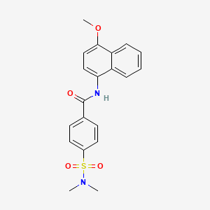 molecular formula C20H20N2O4S B2416241 4-(N,N-dimethylsulfamoyl)-N-(4-methoxynaphthalen-1-yl)benzamide CAS No. 300818-64-8