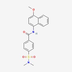 molecular formula C20H20N2O4S B2416241 4-(N,N-二甲基氨磺酰基)-N-(4-甲氧基萘-1-基)苯甲酰胺 CAS No. 300818-64-8