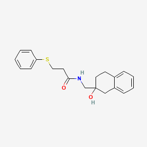 molecular formula C20H23NO2S B2416243 N-((2-hydroxy-1,2,3,4-tetrahydronaphthalen-2-yl)methyl)-3-(phenylthio)propanamide CAS No. 1421457-67-1