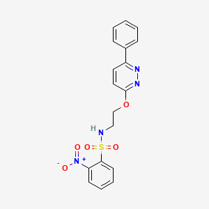 molecular formula C18H16N4O5S B2416244 2-nitro-N-(2-((6-phenylpyridazin-3-yl)oxy)ethyl)benzenesulfonamide CAS No. 920211-85-4