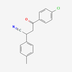 molecular formula C17H14ClNO B2416245 4-(4-氯苯基)-2-(4-甲基苯基)-4-氧代丁腈 CAS No. 101602-33-9