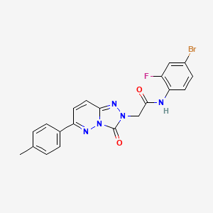 molecular formula C20H15BrFN5O2 B2416247 N-(4-bromo-2-fluorophenyl)-2-(3-oxo-6-(p-tolyl)-[1,2,4]triazolo[4,3-b]pyridazin-2(3H)-yl)acetamide CAS No. 1185057-62-8