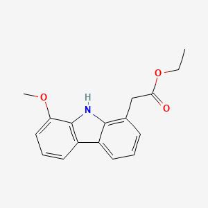 molecular formula C17H17NO3 B2416248 Ethyl 2-(8-methoxy-9H-carbazol-1-yl)acetate CAS No. 2126176-97-2