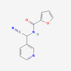 molecular formula C12H9N3O2 B2416256 N-[cyano(pyridin-3-yl)methyl]furan-2-carboxamide CAS No. 1268059-60-4