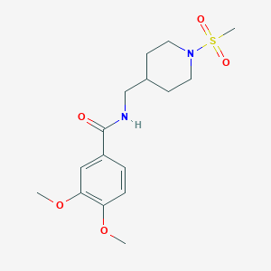 3,4-dimethoxy-N-((1-(methylsulfonyl)piperidin-4-yl)methyl)benzamide