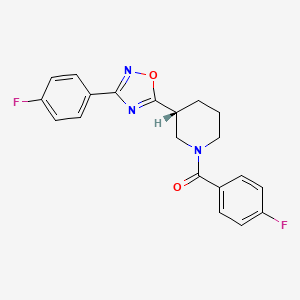 (4-fluorophenyl)-[(3R)-3-[3-(4-fluorophenyl)-1,2,4-oxadiazol-5-yl]piperidin-1-yl]methanone