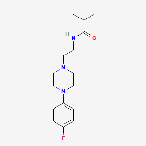 molecular formula C16H24FN3O B2416291 N-(2-(4-(4-氟苯基)哌嗪-1-基)乙基)异丁酰胺 CAS No. 1049411-73-5