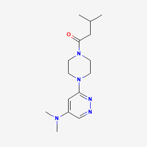molecular formula C15H25N5O B2416295 1-(4-(5-(Dimethylamino)pyridazin-3-yl)piperazin-1-yl)-3-methylbutan-1-one CAS No. 1448136-20-6