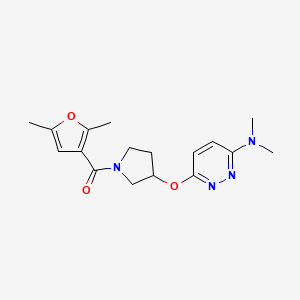 (3-((6-(Dimethylamino)pyridazin-3-yl)oxy)pyrrolidin-1-yl)(2,5-dimethylfuran-3-yl)methanone
