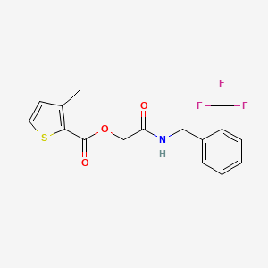 2-Oxo-2-((2-(trifluoromethyl)benzyl)amino)ethyl 3-methylthiophene-2-carboxylate