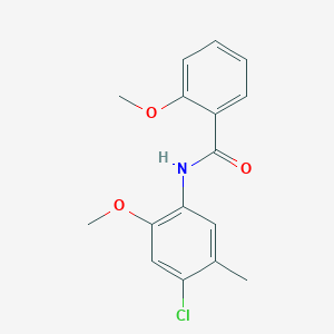 molecular formula C16H16ClNO3 B2416303 N-(4-chloro-2-methoxy-5-methylphenyl)-2-methoxybenzamide CAS No. 449158-30-9