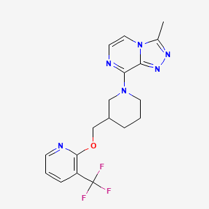 2-[(1-{3-Methyl-[1,2,4]triazolo[4,3-a]pyrazin-8-yl}piperidin-3-yl)methoxy]-3-(trifluoromethyl)pyridine