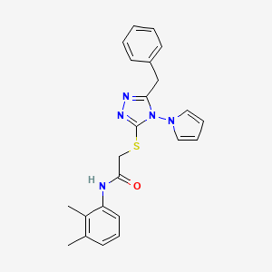 molecular formula C23H23N5OS B2416318 2-((5-benzyl-4-(1H-pyrrol-1-yl)-4H-1,2,4-triazol-3-yl)thio)-N-(2,3-dimethylphenyl)acetamide CAS No. 896302-95-7