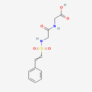 2-[[2-(2-phenylethenylsulfonylamino)acetyl]amino]acetic Acid