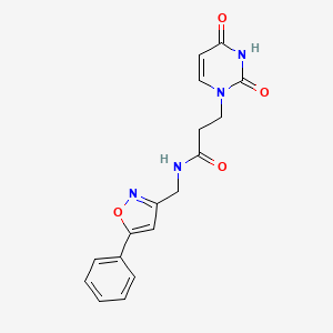 3-(2,4-dioxo-3,4-dihydropyrimidin-1(2H)-yl)-N-((5-phenylisoxazol-3-yl)methyl)propanamide