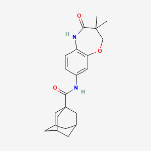 molecular formula C22H28N2O3 B2416331 (3r,5r,7r)-N-(3,3-dimethyl-4-oxo-2,3,4,5-tetrahydrobenzo[b][1,4]oxazepin-8-yl)adamantane-1-carboxamide CAS No. 921527-25-5