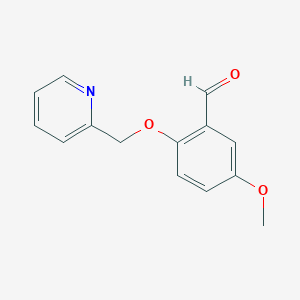 molecular formula C14H13NO3 B2416334 5-甲氧基-2-(吡啶-2-基甲氧基)苯甲醛 CAS No. 926240-98-4