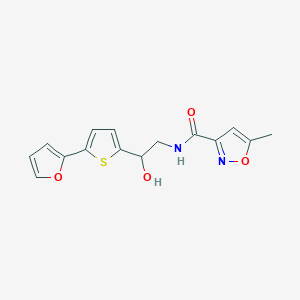 N-[2-[5-(Furan-2-yl)thiophen-2-yl]-2-hydroxyethyl]-5-methyl-1,2-oxazole-3-carboxamide