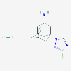 molecular formula C12H18Cl2N4 B2416341 (1r,3s,5R,7S)-3-(3-chloro-1H-1,2,4-triazol-1-yl)adamantan-1-amine hydrochloride CAS No. 1371098-89-3