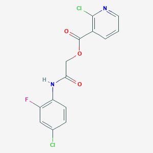 molecular formula C14H9Cl2FN2O3 B2416342 [(4-Chloro-2-fluorophenyl)carbamoyl]methyl 2-chloropyridine-3-carboxylate CAS No. 380334-12-3