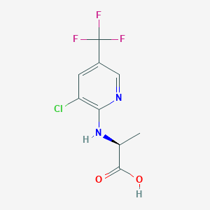 molecular formula C9H8ClF3N2O2 B2416344 (2S)-2-{[3-氯-5-(三氟甲基)吡啶-2-基]氨基}丙酸 CAS No. 1938562-70-9