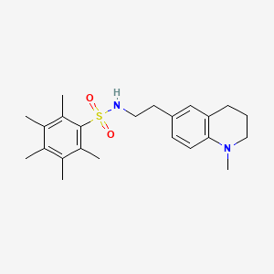 molecular formula C23H32N2O2S B2416347 2,3,4,5,6-五甲基-N-(2-(1-甲基-1,2,3,4-四氢喹啉-6-基)乙基)苯磺酰胺 CAS No. 946281-72-7